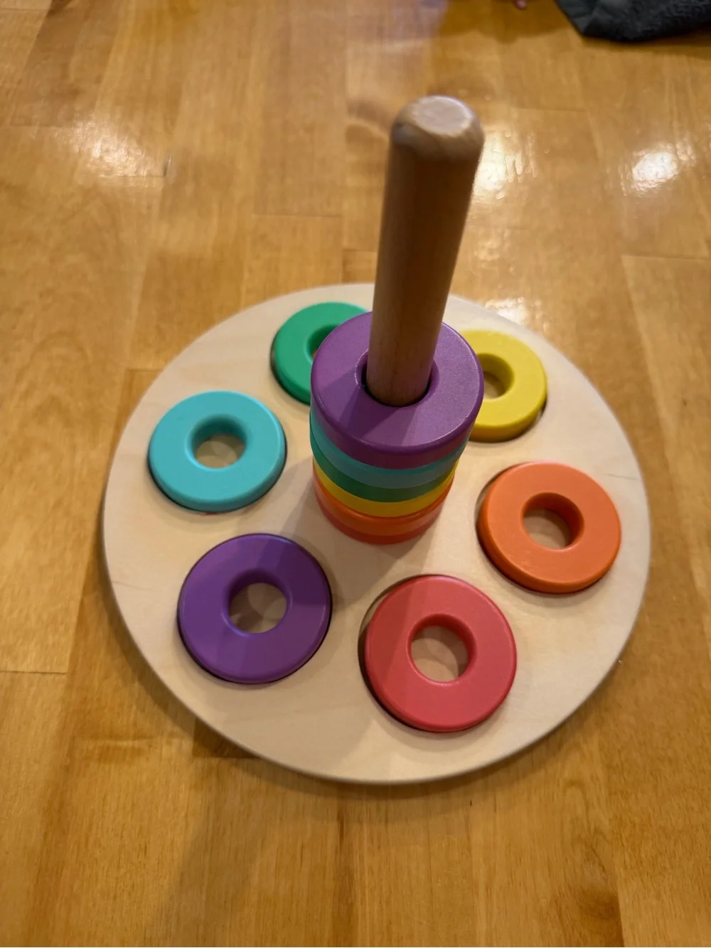 Lovevery Wooden Rainbow Stacking Toy - Multicolor